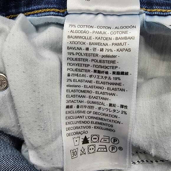 Levi's Jeans Womens 24W Blue Dark Wash Classic Straight Leg Stretch Denim Casual - Picture 8 of 15